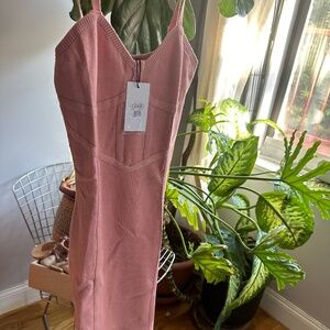 Cider PINK BODYCON CORSET DRESS NWT